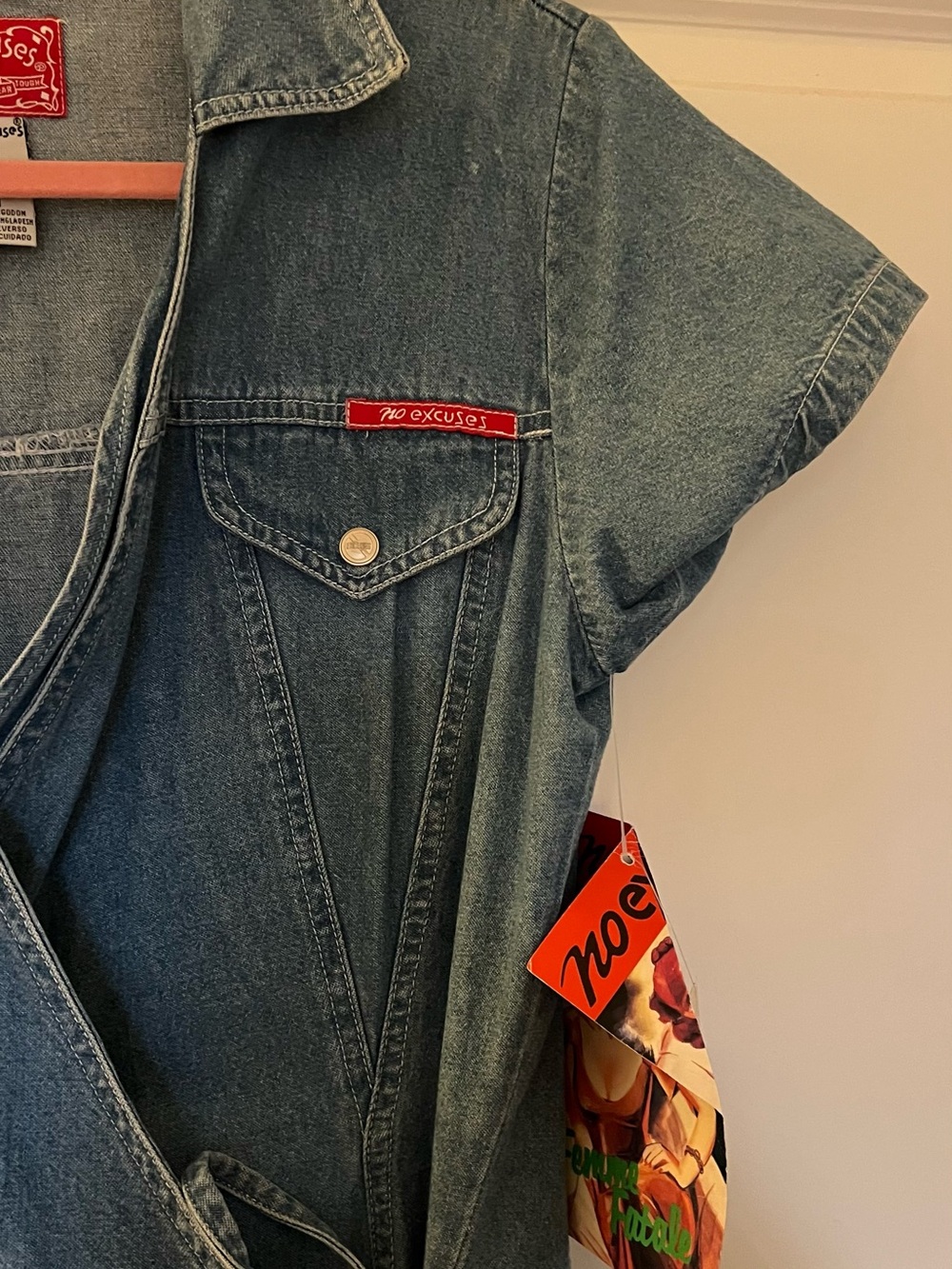 Vintage 90’s No Excuses Blue Denim Women's Jeans Dress